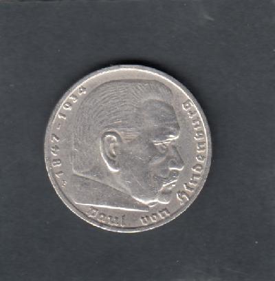 Beschrijving: 5 Mark  HINDENBURG 